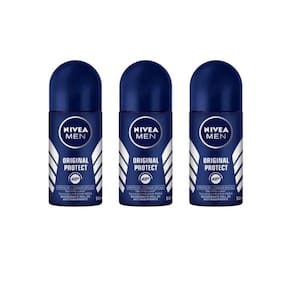 Desodorante Roll-On Nivea 50Ml Masc Protect- Kit3Un