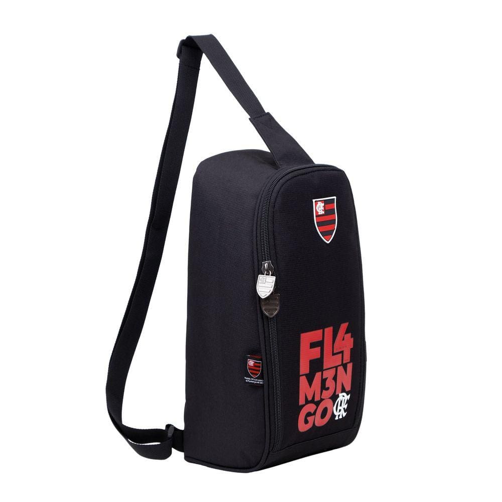 Porta Chuteira tênis Necessaire com alça Transversal Flamengo Oficial