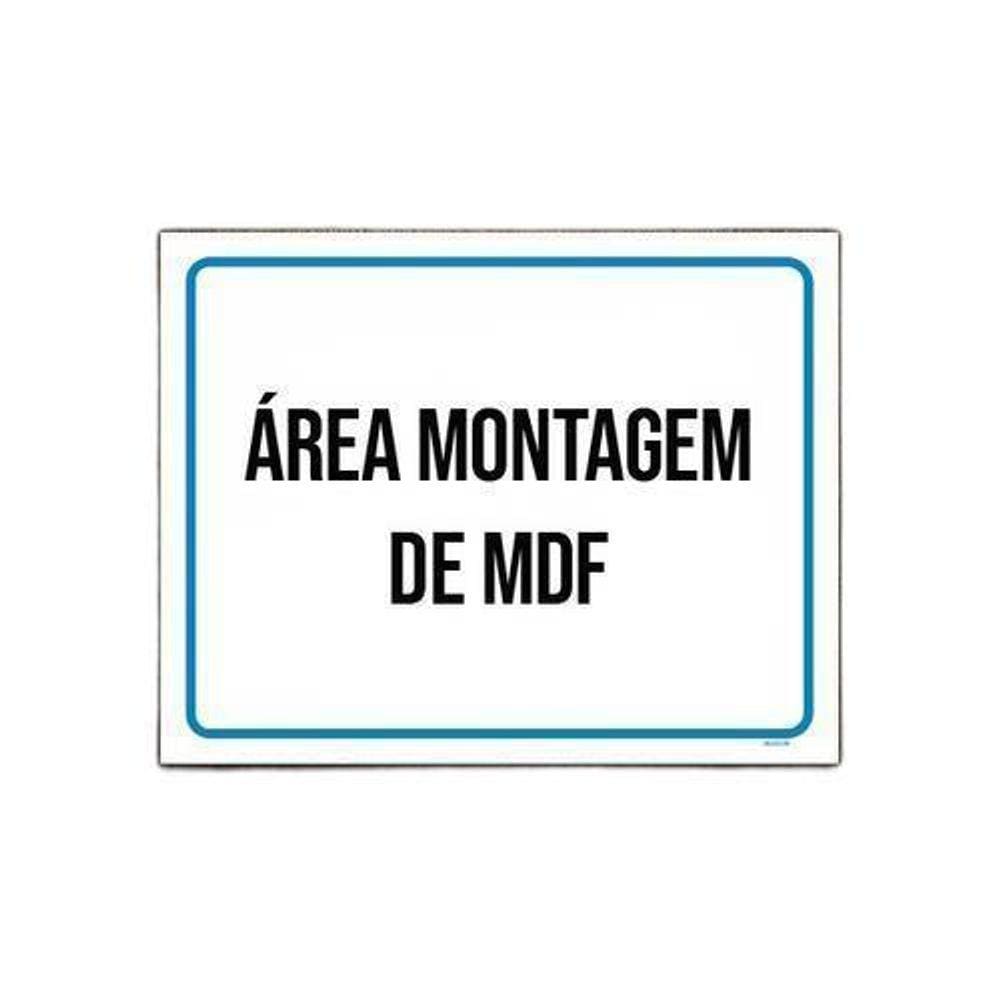 Kit 10 Placas Ambiente - Área Montagem De Mdf