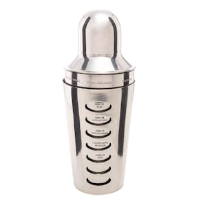 Coqueteleira De Aço Inox C/Receitas De Drinks