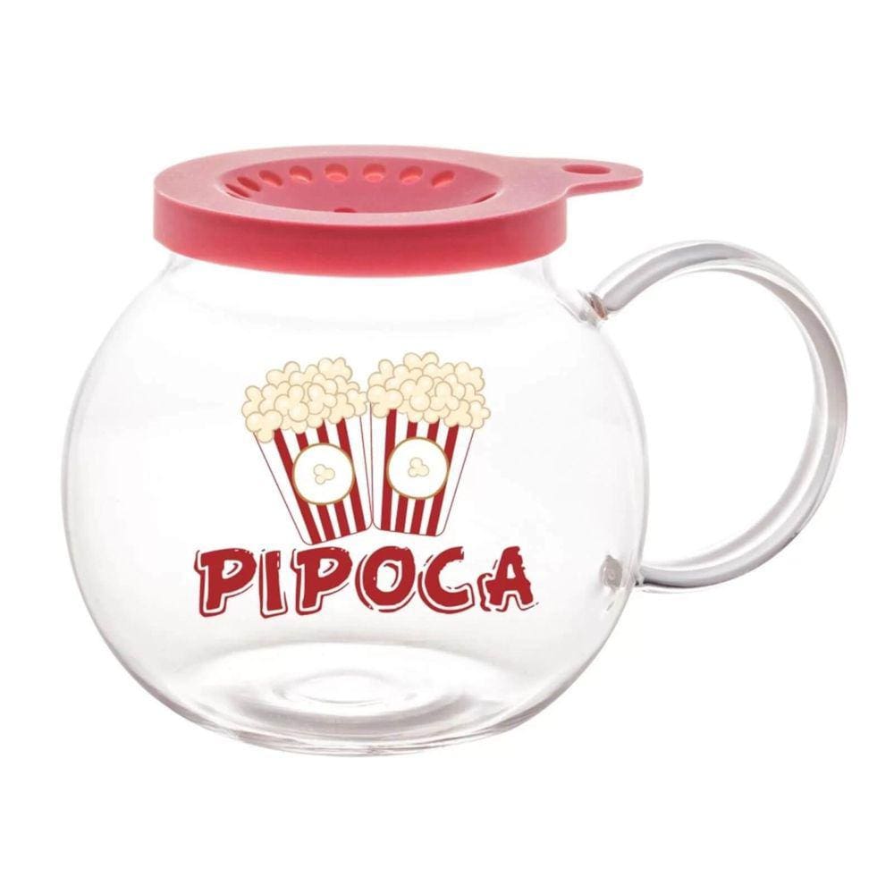 Pipoqueira De Vidro Borossilicato Para Micro-Ondas 1,8L