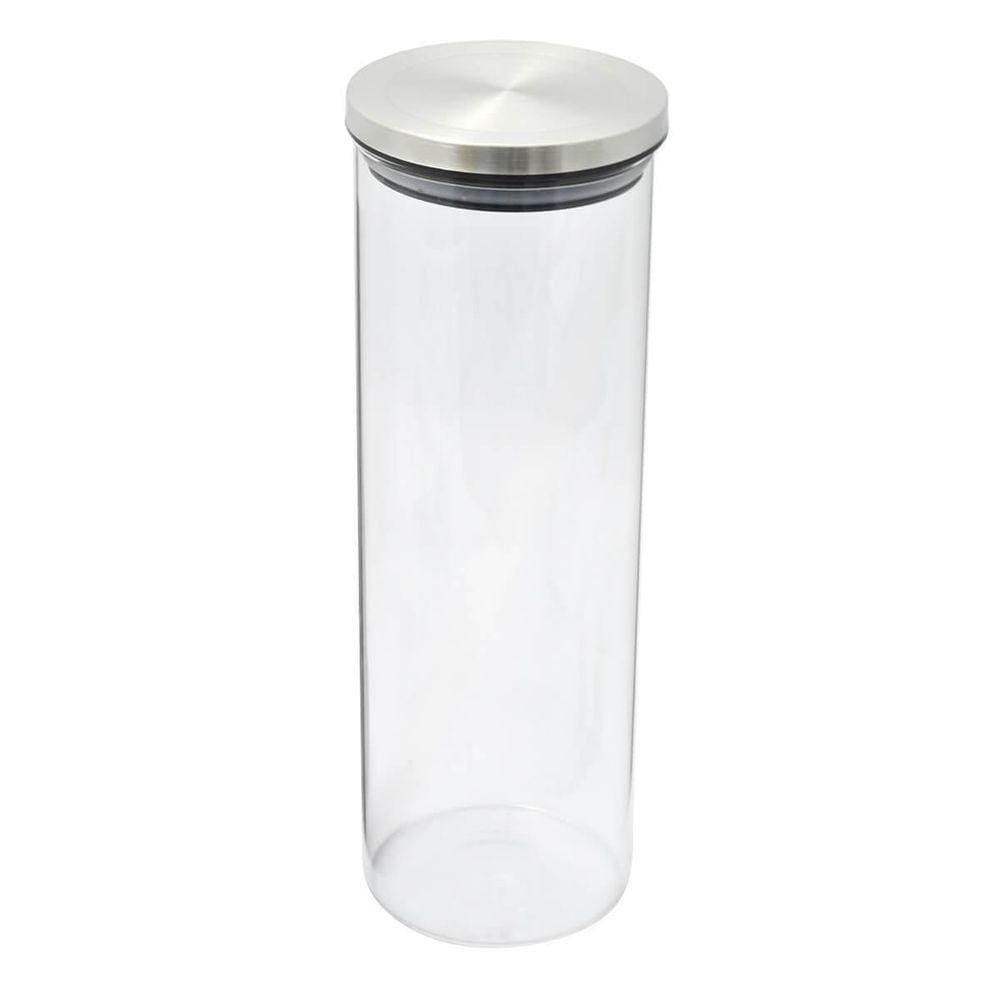 Pote De Vidro Hermético Borossilicato Redondo Grande Inox