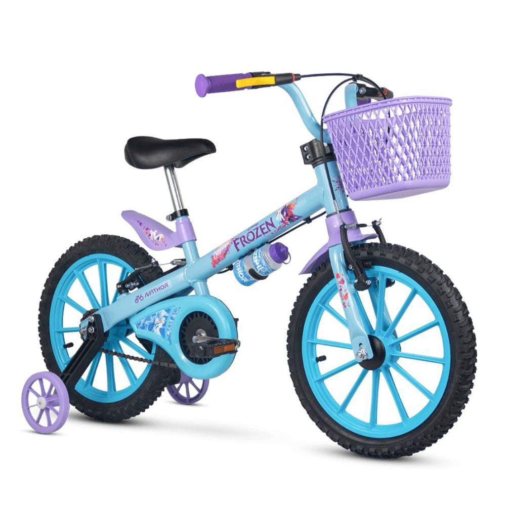 Bicicleta Frozen Nathor Aro 16 Com Rodinhas