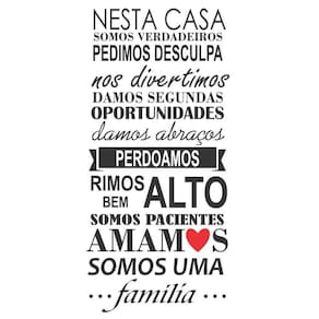 Adesivo Decorativo Carro Frase Somos Uma Familia, Grande