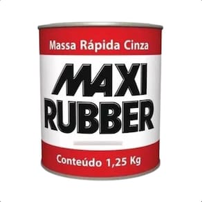 Massa Rápida Cinza Maxi Rubber 1,25kg Correção Automotiva