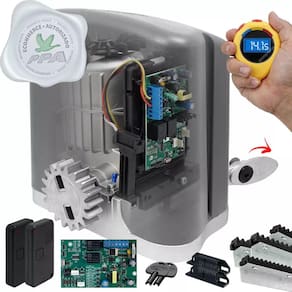 Kit 1 Motor Ppa Dz Rio Turbo 4m Crem 2 Control Portão 400kg