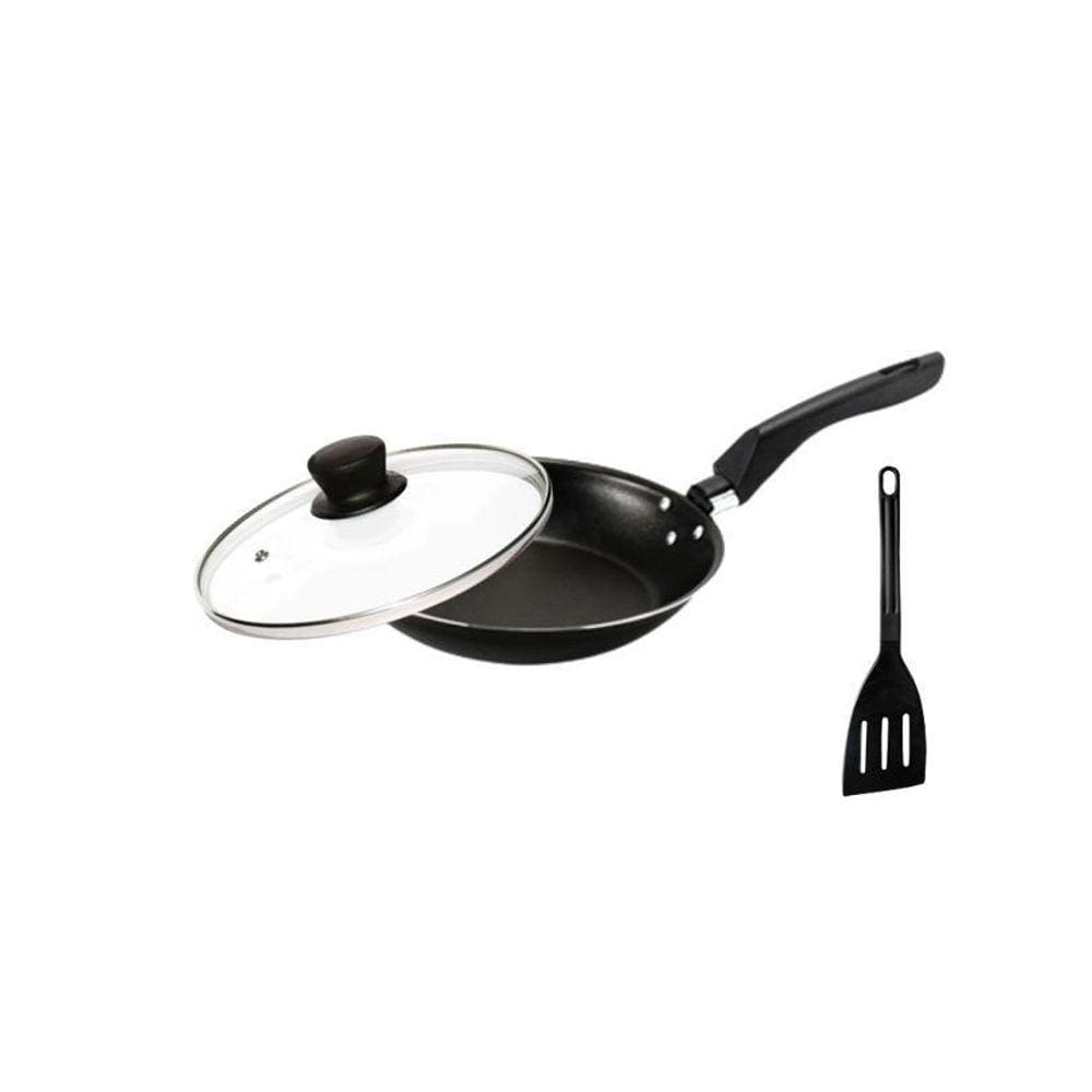 Frigideira Ovo 16 Cm Antiaderente Teflon Pequena Tampa Vidro