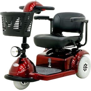 Triciclo Elétrico Cadeira de Rodas Scooter com Cadeira Giratória Freedom Mirage SX Vinho