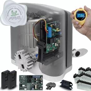 Kit 1 Motor Ppa Dz Rio 5m Crem 2 Control Portão 400kg