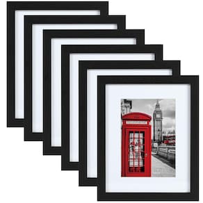 Porta-retratos PEALSN Black Woodgrain 8x10, conjunto de 6