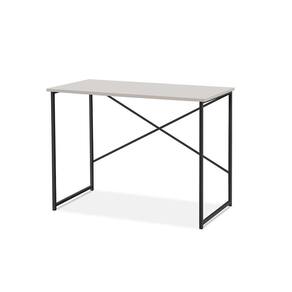 Escrivaninha Steel 90 Cm Estilo Industrial Com Pés Em Aço Preto/off White Preto/off White