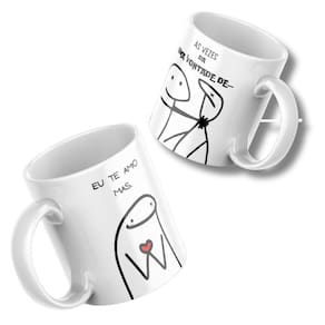 Caneca Xicara de Porcelana Personalizada para Café e Chá Meme Flork Frases Divertidas