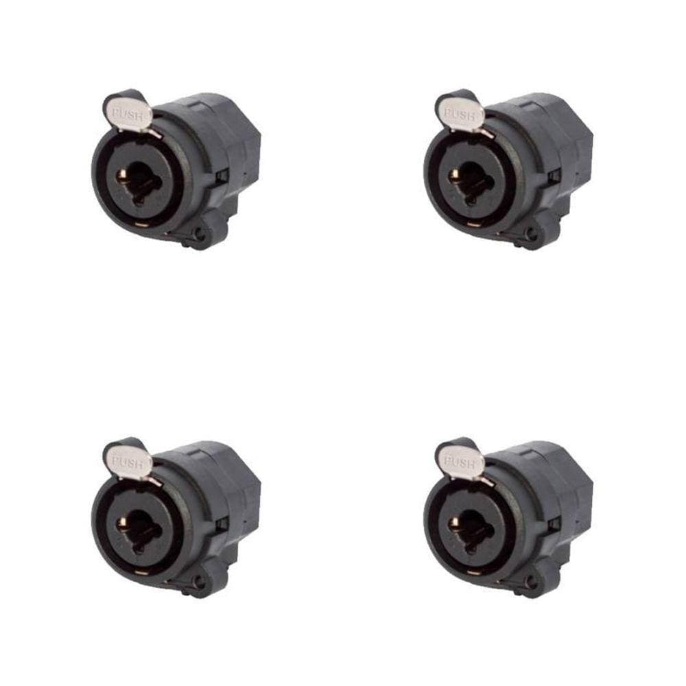 Kit Conectores Combo Xlr Fêmea Painel 3p Wc 330 (4un) Wireconex - Pç - 4