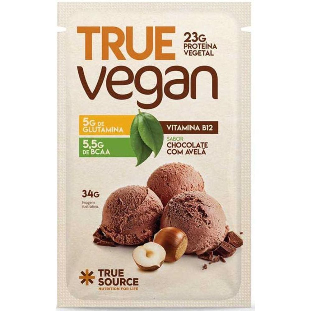 Proteína Vegana Chocolate Com Avelã True Source Sachê