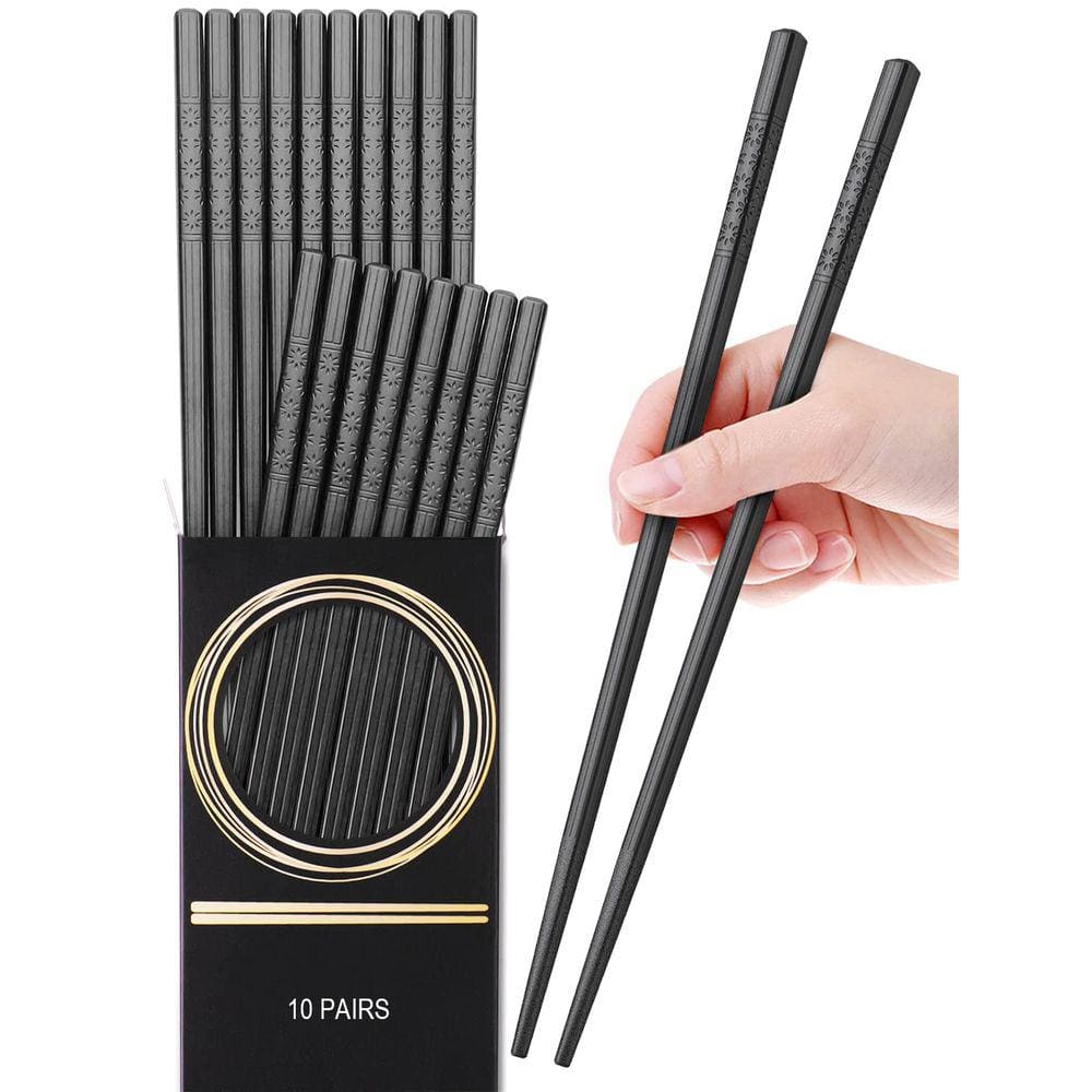 Pauzinhos GLAMFIELDS em fibra de vidro reutilizáveis 10 pares de 24 cm