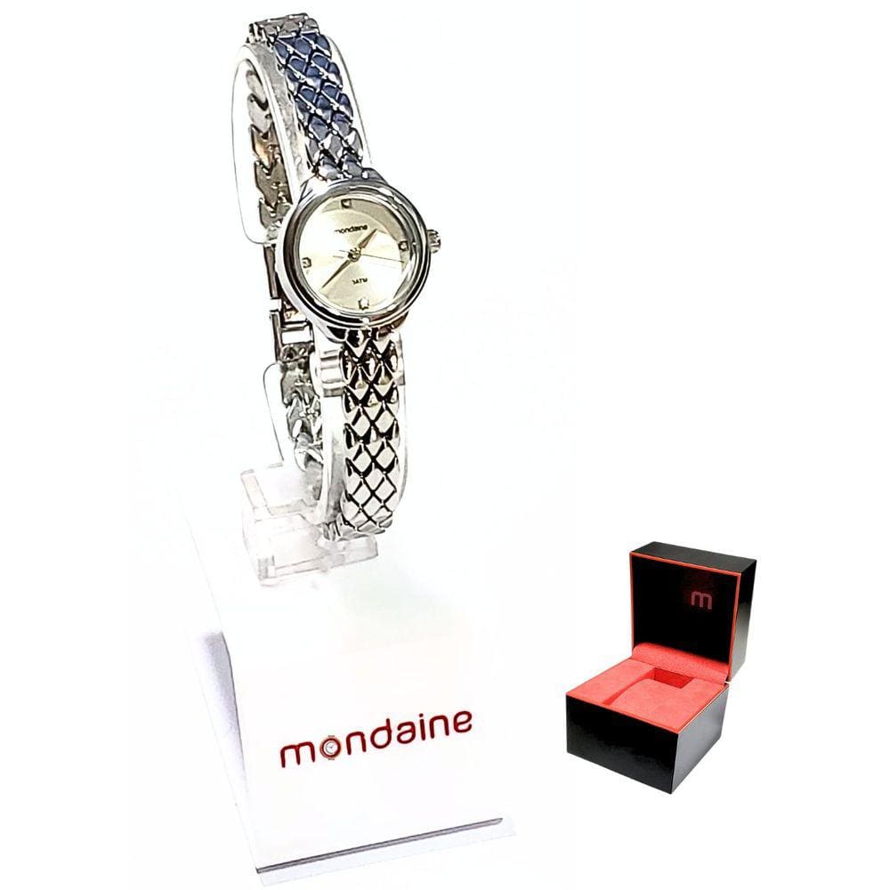 Relógio Mondaine Feminino Analógico Prateado Social Mini 99614L0MVNM2