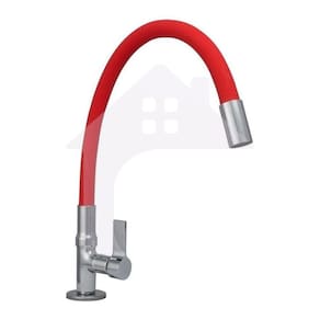 Torneira Flexivel Bancada Silicone Vermelha Cod-1153-7