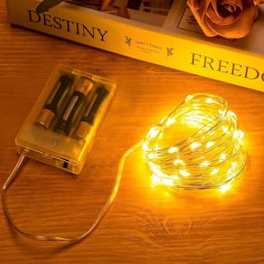 Luzes de corda LED Siuholi Fairy Lights 5m 50 LEDs branco quente