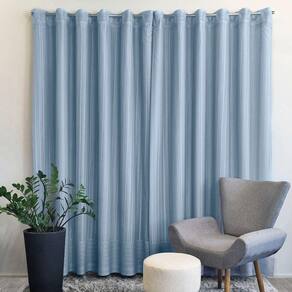 Cortina Renda Azul Clássica Olímpia 3,50x2,20m - Interlar