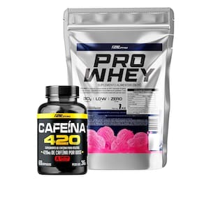Whey Protein Concentrado Refil 1Kg + Cafeina 420 - 60 Cápsulas
