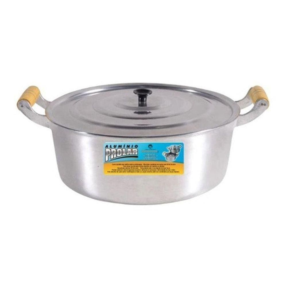 Panela Caçarola De Alumínio Batido 40Cm 18 Litros Bem Grossa