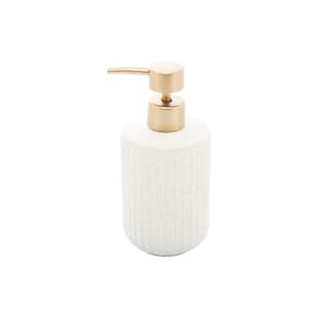 Dispenser Para Sabonete Líquido Em Cerâmica Granilite Clean 430ml Lyor Branco