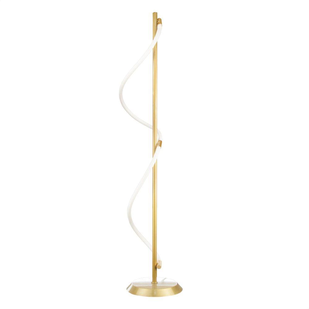 Abajur Coluna Moderno Rope 30W - Silicon LED 3000K - Ouro