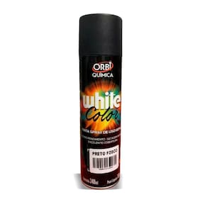 Tinta Spray White Color Uso Geral Preto Fosco 340ml