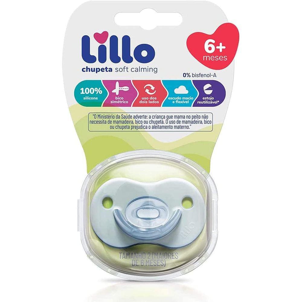 Chupeta Lillo Soft Calming Silicone Bico Simétrico Transparente +6 Meses N2