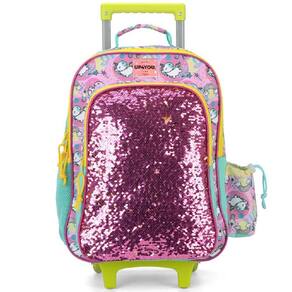 Mochila de Rodinhas Sem Alça Luxcel Up4You Unicórnio Rosa