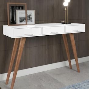 Aparador Decorativo 3 Gavetas 1,20m Laqueado Branco