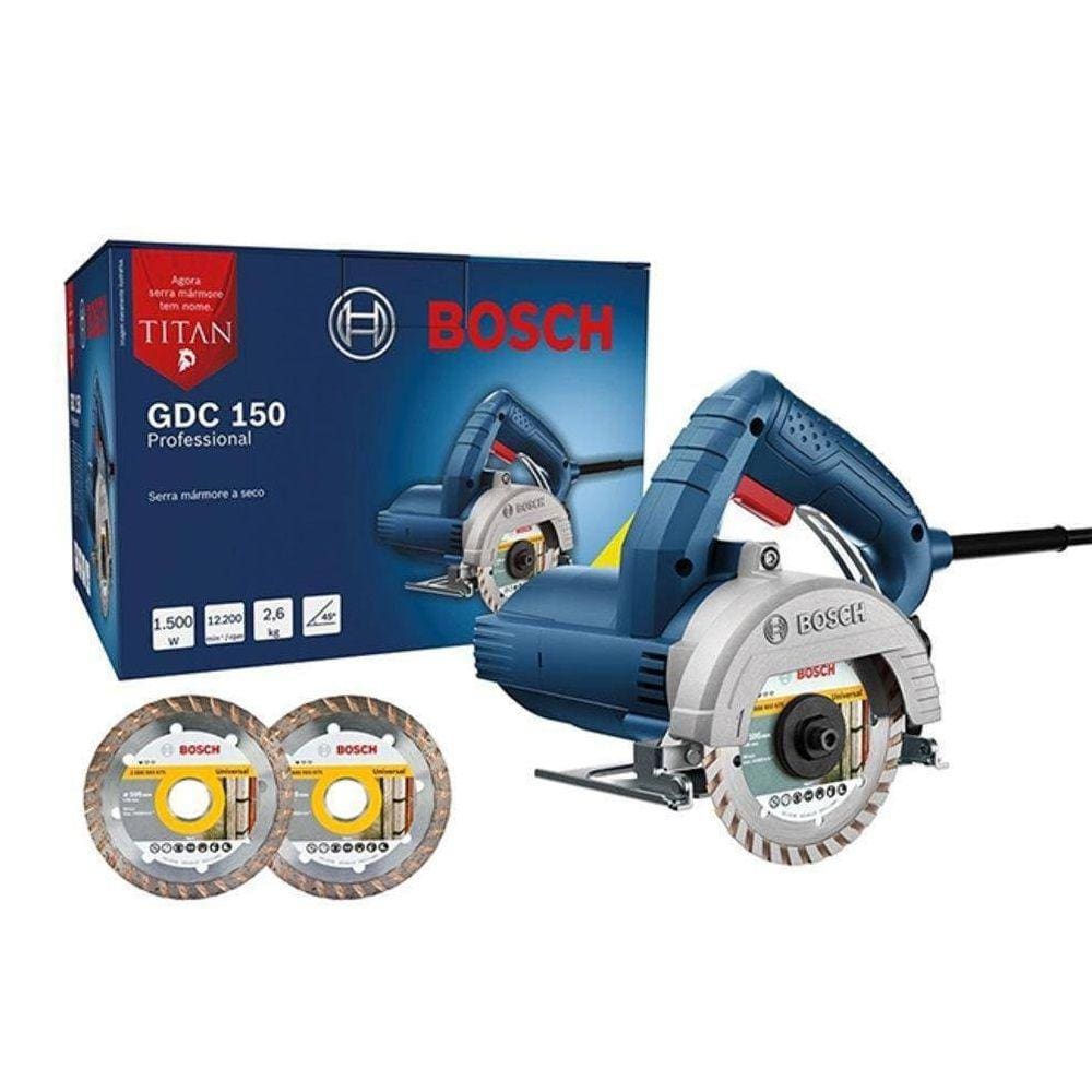 SERRA MARMORE 4.3/8" 1500W 12200RPM +2 DISCO - GDC 150 TITAN