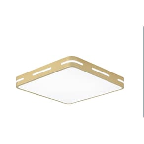 Plafon de Sobrepor Quadrado Dourado 40cm Led 30W 3 em 1 Bivolt