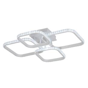Plafon de Sobrepor Módulos Cristais Branco Led 40W 3 em 1 Bivolt
