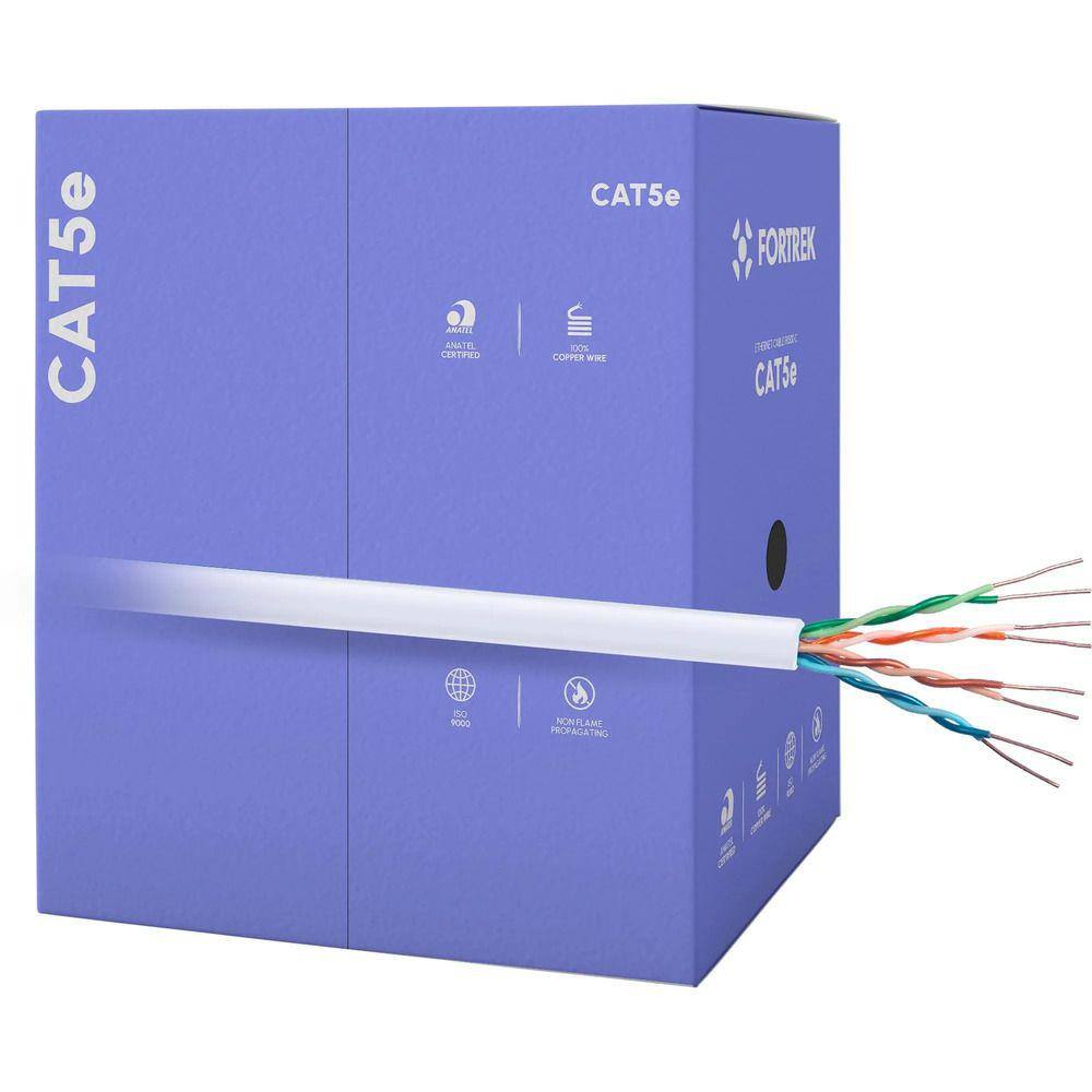 Cabo de Rede CAT5E 305M Fortrek FK500C CMX Branco - CX / 305