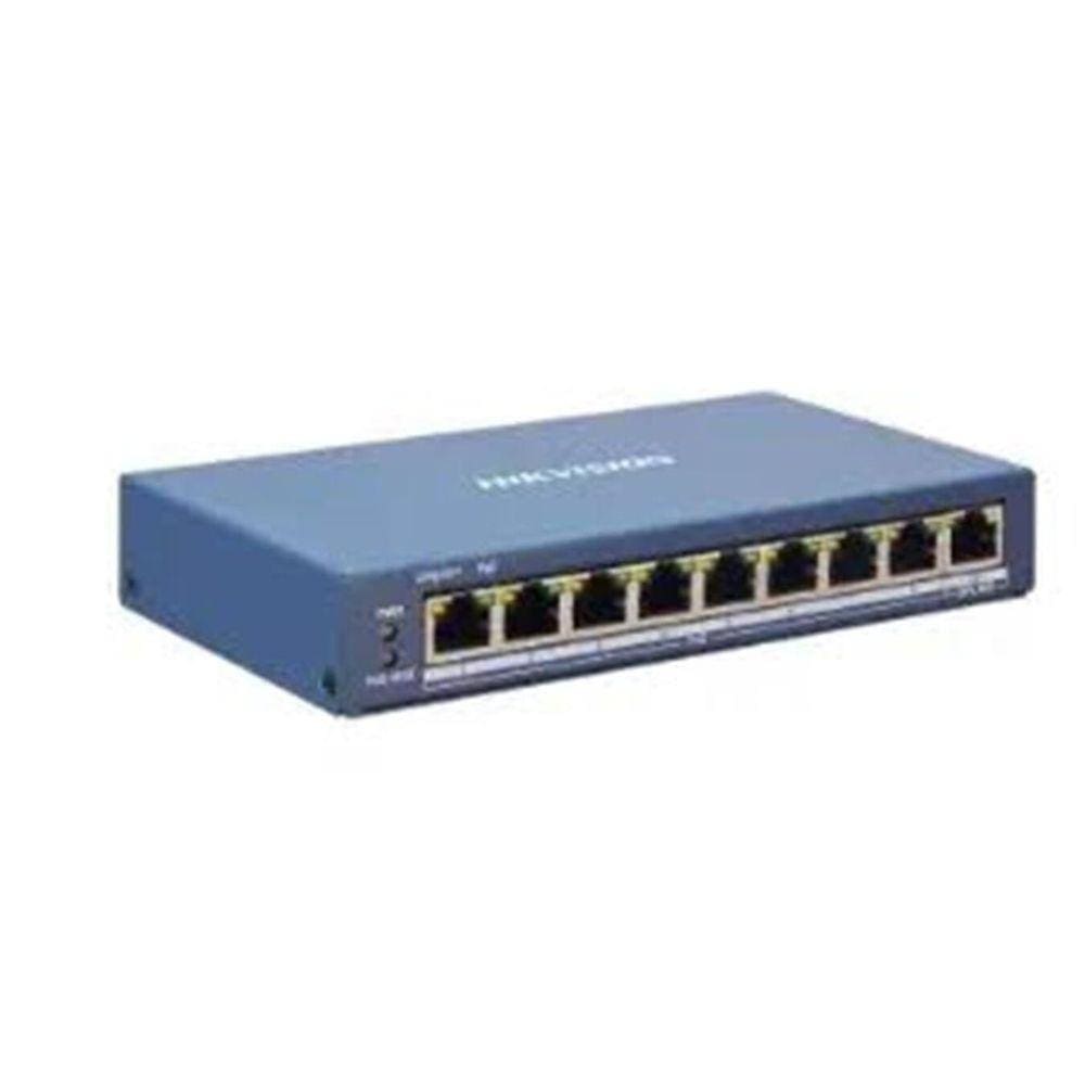Switch Hikvision Metalico DS-3E1309P-EI/M  8 Portas Poe  FAST ETHERNET