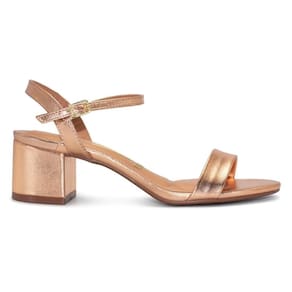 Sandália Vizzano Feminina Metalizado Premium Salto Bloco Casual 6291.1400