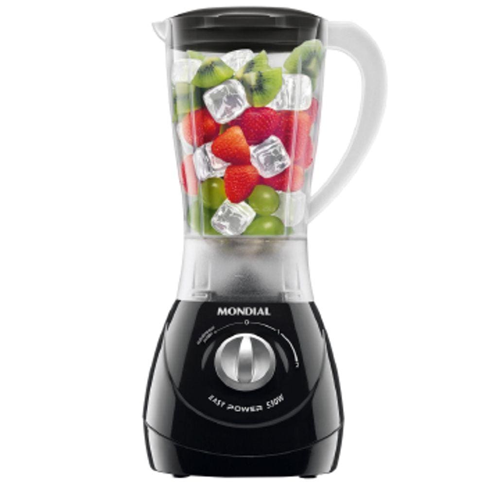 Liquidificador Mondial EASY Power 1,5L 550W 2 Velocidades L-550 - Preto - 110 VOLTS