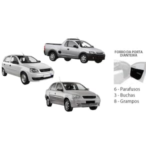 Kit Presilha Forro Porta Dianteira Corsa 02/12 Montana 04/11