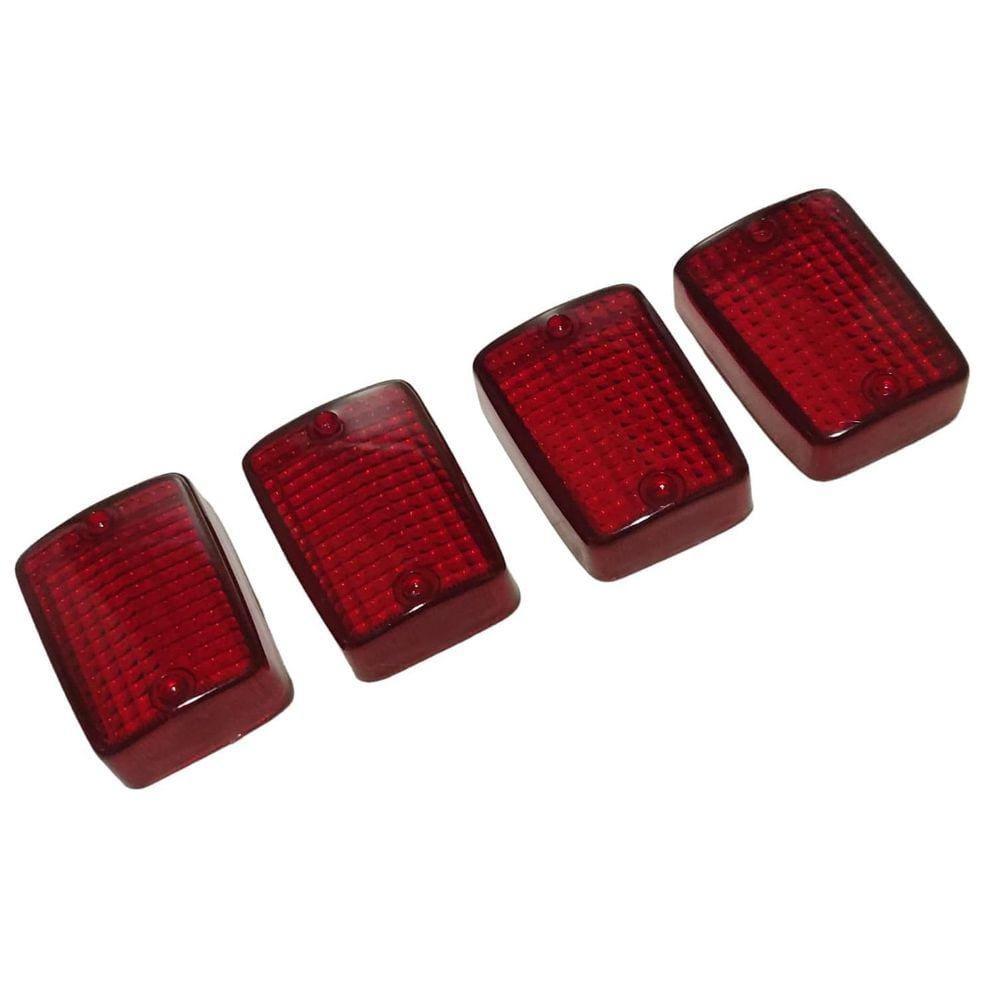 Kit 4 Lentes Pisca Vermelho Honda Cg Titan 99