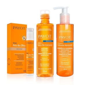 Kit Limpeza Tonificação E Tratamento Olhos Vitamina C Payot