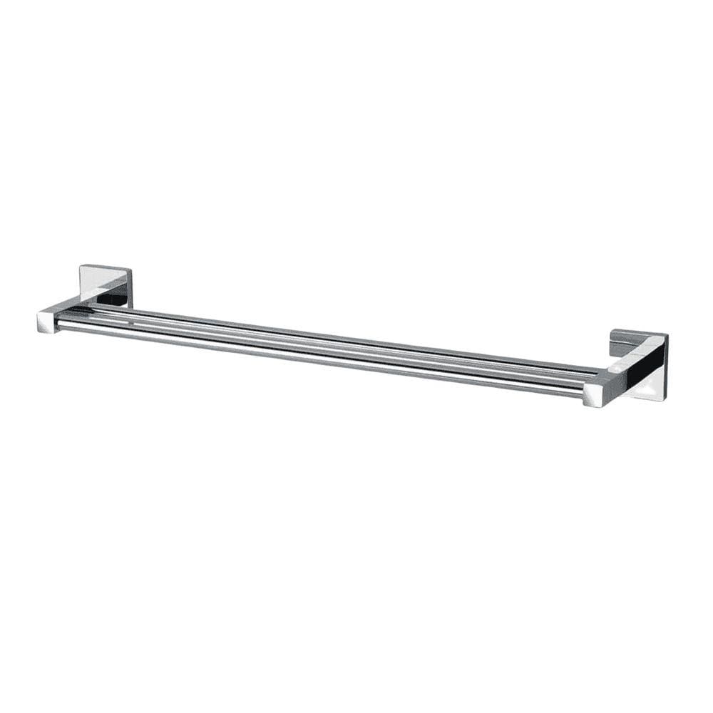 Porta Toalha Duplo Perflex Quadra Cromada