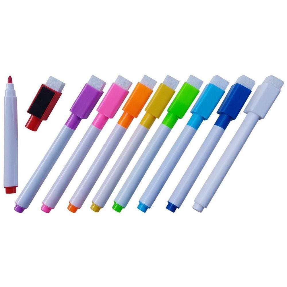 90 Canetas Giz Líquido Colorida Quadro Preto Apagador E Imã