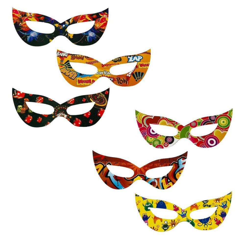 Kit 10 Máscara Carnaval Gatinha Papel P/Rosto Fantasia Festa