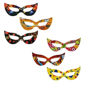 Kit 10 Máscara Carnaval Gatinha Papel P/Rosto Fantasia Festa
