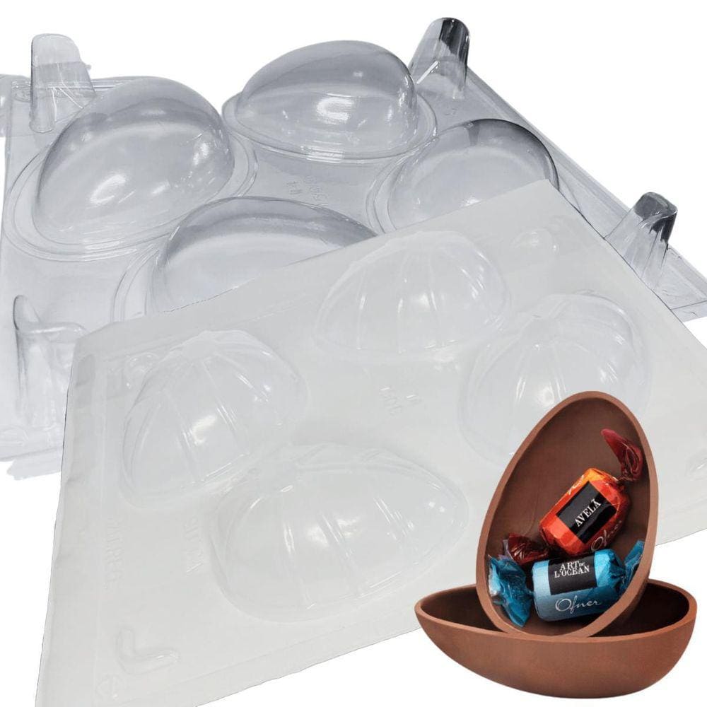 01 Forma Ovo Páscoa Chocolate Acetato Silicone Molde 150G