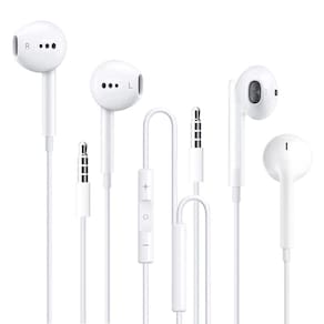 Fones de ouvido com fio Togkun com microfone, pacote com 2