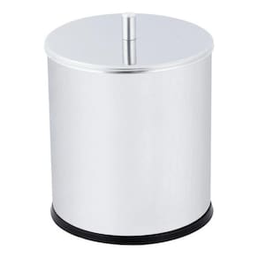 Lixeira De Banheiro De Luxo - Metal Prata - 5 Litros Brinox