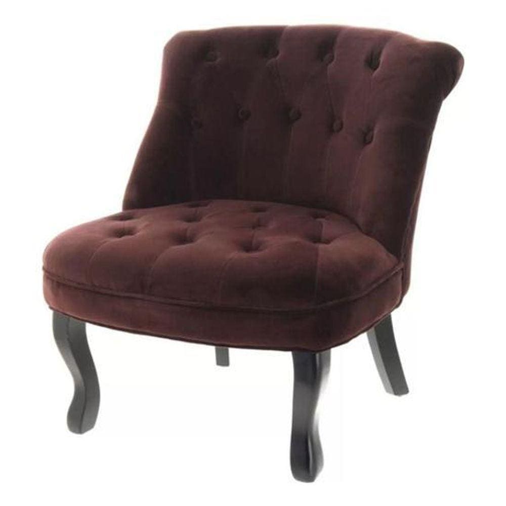 Poltrona Vivaldi Collection Madeira Marrom 63x64x70 cm