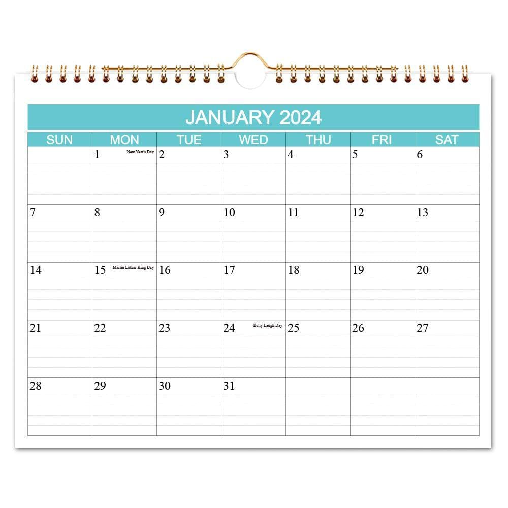 Calendário de parede Nokingo 2024 8,5x11
